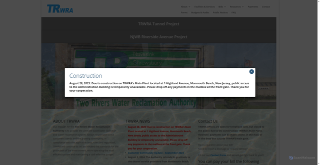 Security scan screenshot of https://www.trwranj.gov/