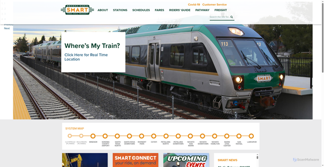 Security scan screenshot of https://sonomamarintrain.org/