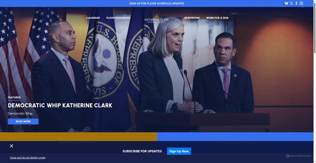Security scan screenshot of https://democraticwhip.house.gov/