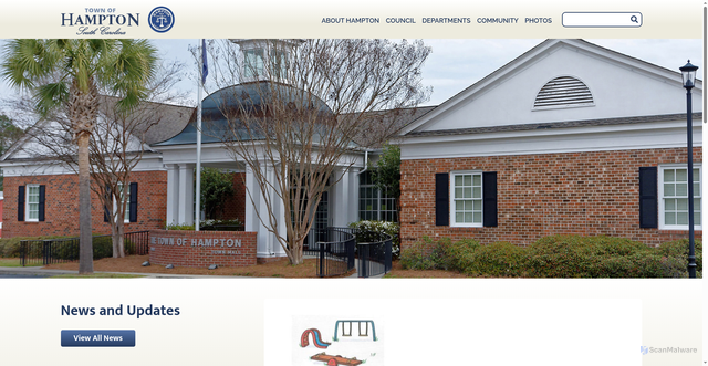 Security scan screenshot of https://hamptonsc.gov/