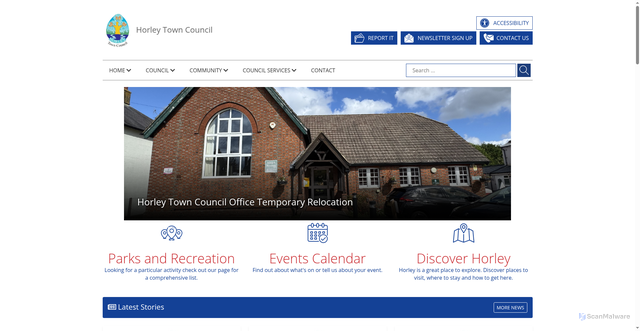 Security scan screenshot of http://www.horleysurrey-tc.gov.uk
