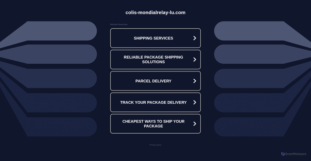 Security scan screenshot of https://colis-mondialrelay-lu.com/