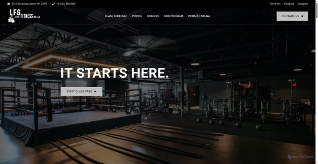 Security scan screenshot of https://lfgfitnessnh.com/