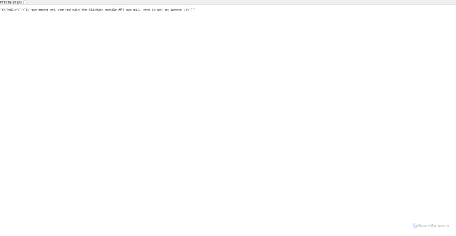 Security scan screenshot of https://api.blinkist.com