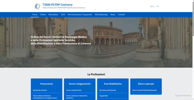 Security scan screenshot of https://www.tsrmpstrpcremona.it/