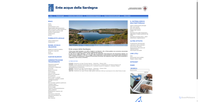 Security scan screenshot of https://www.enas.sardegna.it/
