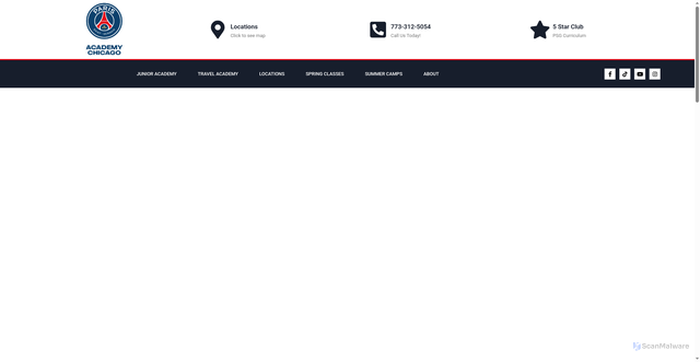 Security scan screenshot of https://www.westloopsoccerclub.com/