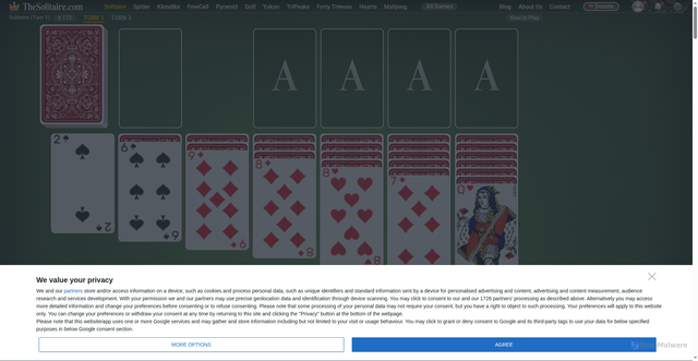 Security scan screenshot of https://thesolitaire.com