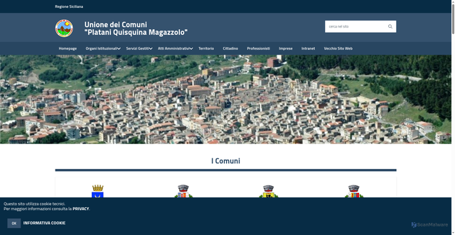 Security scan screenshot of https://www.plataniquisquinamagazzolo.it/hh/index.php
