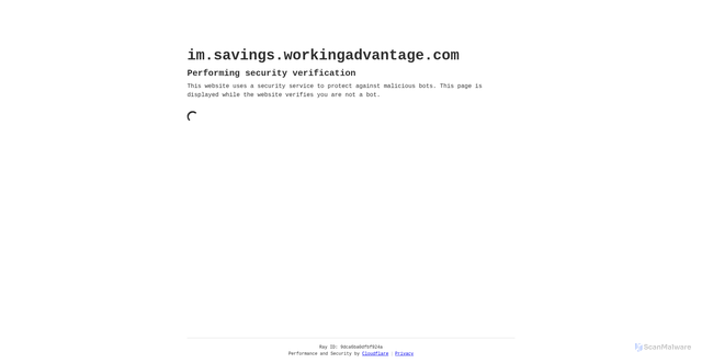 Security scan screenshot of https://im.savings.workingadvantage.com