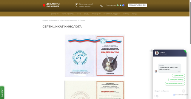Security scan screenshot of https://nhcylxx-ohrannikdocsohrannikdocsohrannikdocs-ohrannikdocs.click/products/kinolog