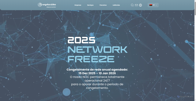 Security scan screenshot of https://angolacables.co.ao/