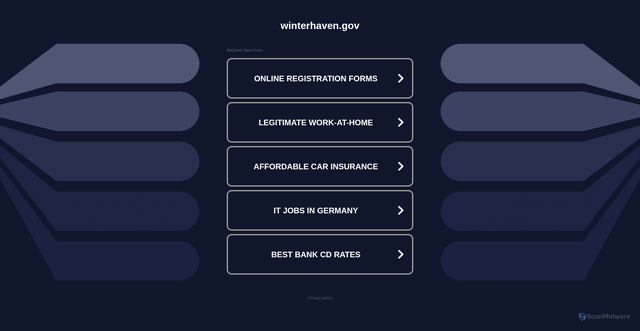 Security scan screenshot of https://winterhaven.gov/