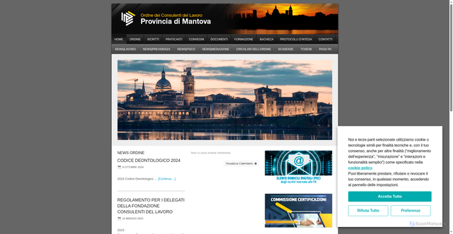 Security scan screenshot of https://www.cdlmantova.it/