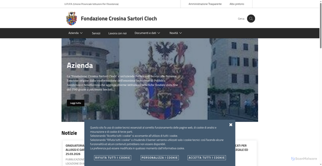 Security scan screenshot of https://www.fondazione-csc.it