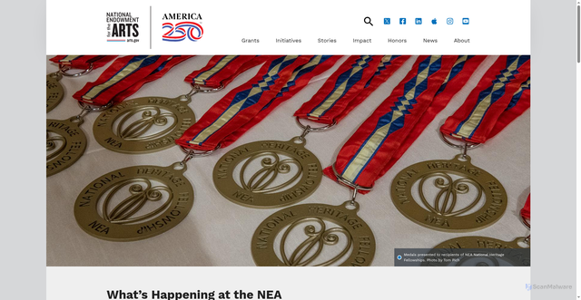 Security scan screenshot of https://www.arts.gov/