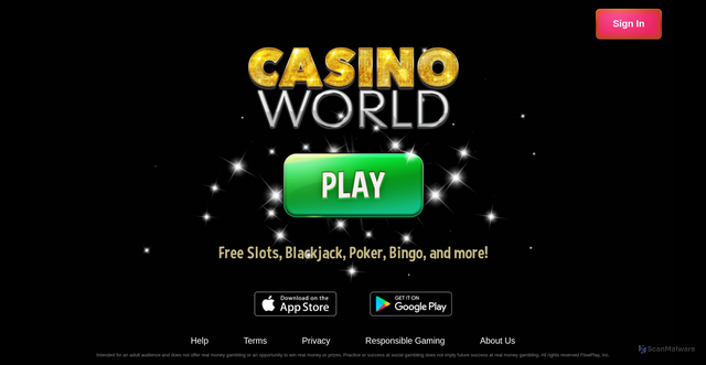 Security scan screenshot of https://www.casinoworld.com/