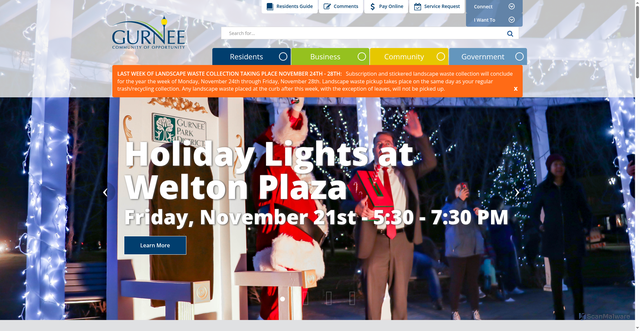 Security scan screenshot of https://www.gurnee.il.us/
