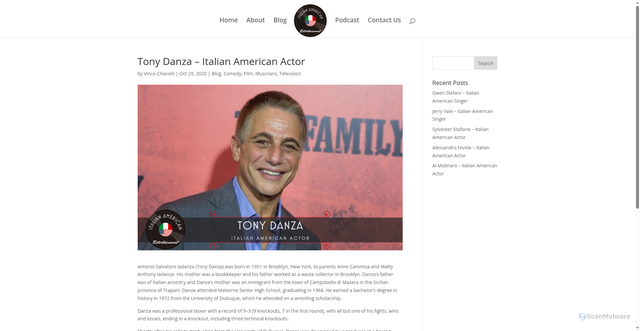 Security scan screenshot of https://italianamericanentertainment.com/tony-danza/