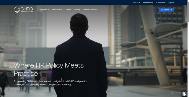 Security scan screenshot of https://www.chro.org