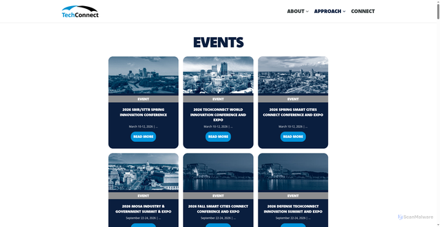 Security scan screenshot of https://events.techconnect.org