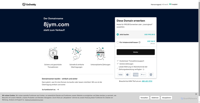 Security scan screenshot of 8jym.com