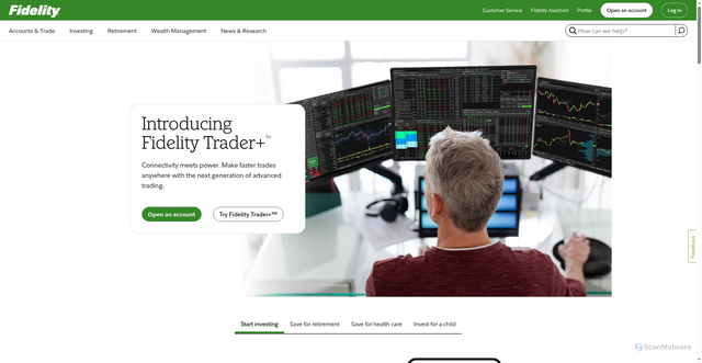 Security scan screenshot of https://myguidance.fidelity.com