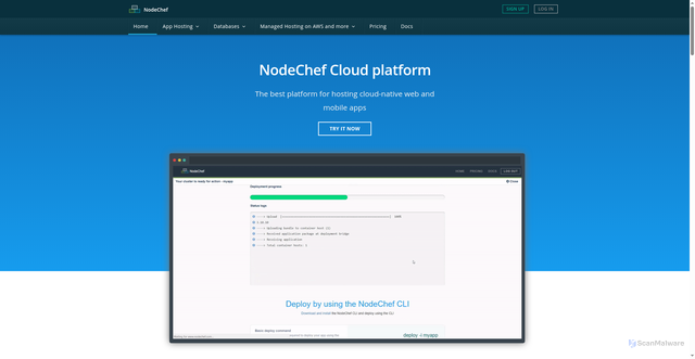 Security scan screenshot of https://nodechef.com