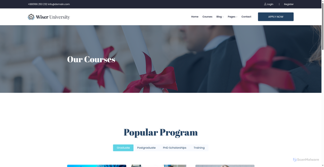 Security scan screenshot of https://toxicsnake-wifes.com/Courses.html