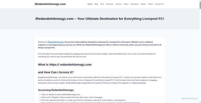 Security scan screenshot of https://redandwhitemagzz.com