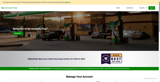 Security scan screenshot of https://www.card.fnbo.com/bp