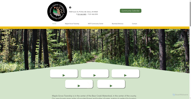 Security scan screenshot of https://www.maplegrovetwpmanistee.gov/