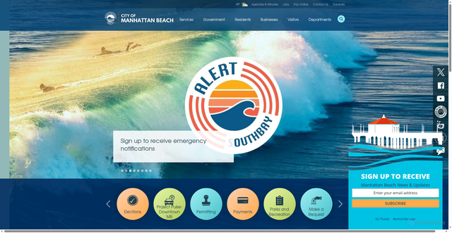 Security scan screenshot of https://www.manhattanbeach.gov/