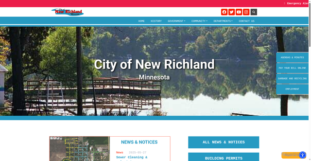 Security scan screenshot of https://newrichlandmn.gov/