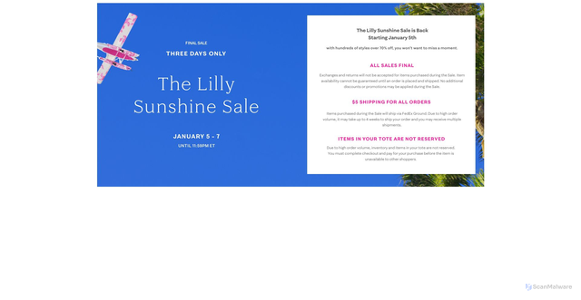 Security scan screenshot of https://www.lillypulitzer.com/
