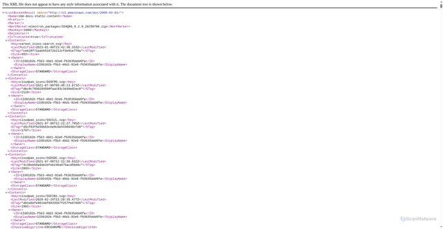 Security scan screenshot of https://ibm-docs-static-content.s3.us.cloud-object-storage.appdomain.cloud