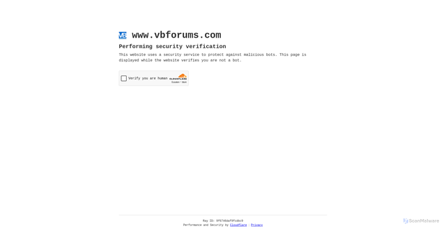 Security scan screenshot of https://vbforums.com