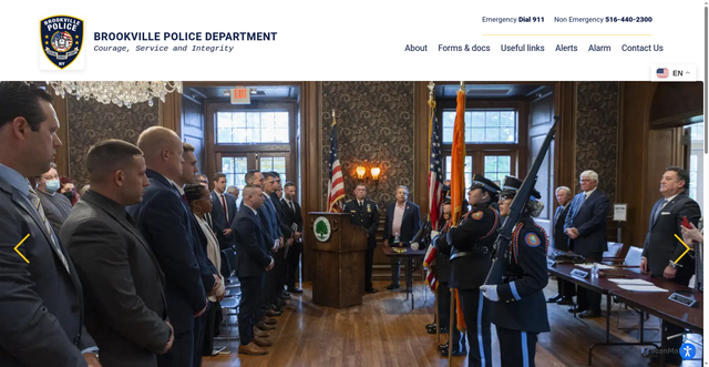 Security scan screenshot of https://www.brookvillepoliceny.gov/