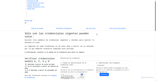 Security scan screenshot of https://listanominal.ine.mx
