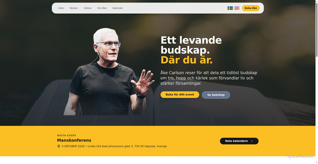 Security scan screenshot of https://akecarlson.se