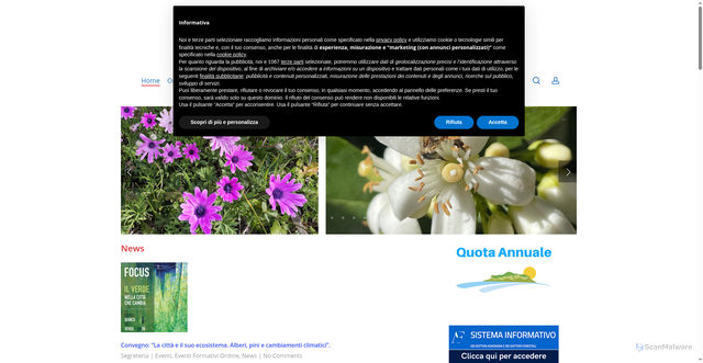Security scan screenshot of https://www.agronomiforestalipalermo.it/