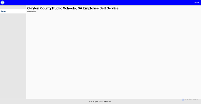 Security scan screenshot of https://claytonschoolsga.munisselfservice.com
