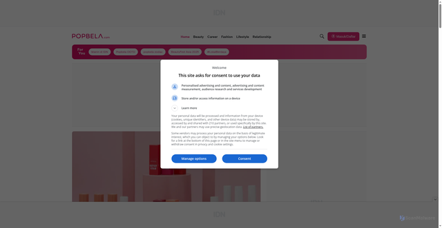 Security scan screenshot of https://www.popbela.com