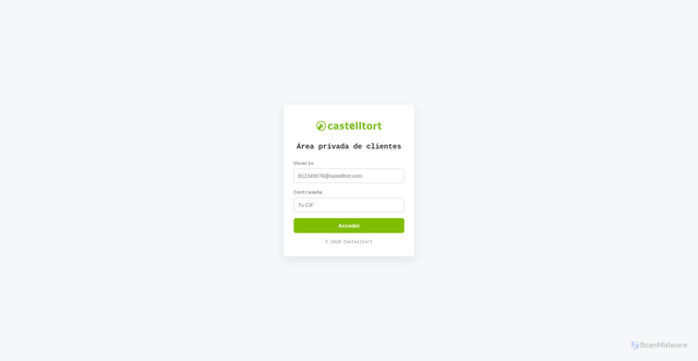 Security scan screenshot of http://clientes.castelltort.com/login.php