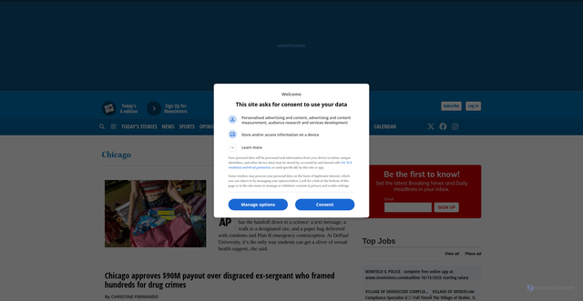 Security scan screenshot of https://www.dailyherald.com/news/chicago/