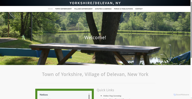 Security scan screenshot of https://www.yorkshireny.gov/