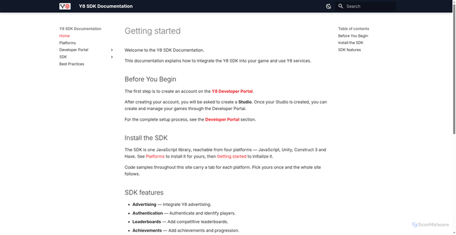 Security scan screenshot of https://storage.y8.com