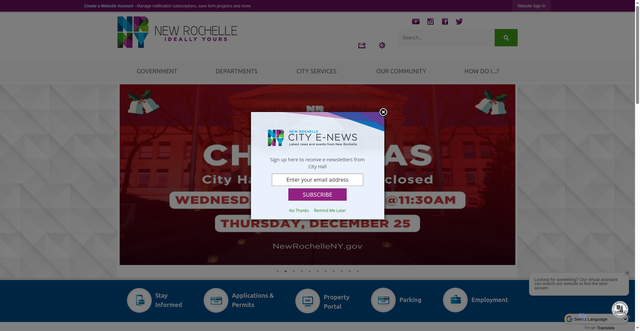 Security scan screenshot of https://newrochelleny.gov/