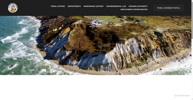 Security scan screenshot of https://wampanoagtribe-nsn.gov/