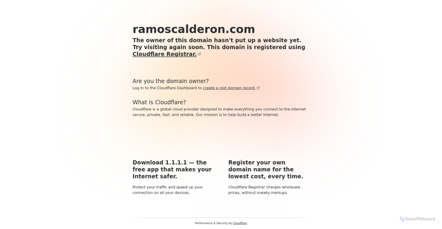 Security scan screenshot of http://ramoscalderon.com/